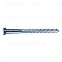 Midwest Fastener 01322 Lag Screw, 3/8 in Thread, 5-1/2 in OAL, Zinc