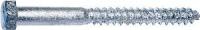 Midwest Fastener 05587 Lag Screw, 3/8 in Thread, 6 in OAL, 2 Grade, Steel, Galvanized, SAE Measuring