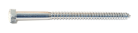 Midwest Fastener 01323 Lag Screw, 3/8 in Thread, 6 in OAL, Zinc
