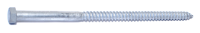 Midwest Fastener 05589 Lag Screw, 3/8 in Thread, 8 in OAL, 2 Grade, Steel, Galvanized, SAE Measuring