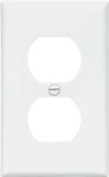 Eaton Wiring Devices 5132W Wallplate, 4-1/2 in L, 2-3/4 in W, 1 -Gang, Nylon, White, High-Gloss, Flush