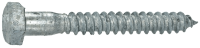 Midwest Fastener 05569 Lag Screw, 5/16 in X 2-1/2" Thread, 2 Grade, Galvanized