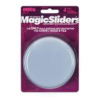 Magic Sliders 04100 Gray 4 in. Adhesive Plastic Sliding Discs 4 pk