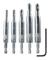 Make it Snappy 40050 5/64, 7/64, 9/64, 11/64, 13/64 in. Steel Self Centering Hinge Bit Set 5 pc