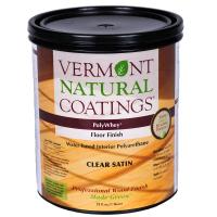 Vermont Natural Coatings 900103 PolyWhey Satin Clear Water-Based Floor Finish 1 qt