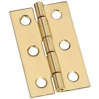 National Hardware N211-300 Series Decorative Narrow Hinge, 2 in L x 1.19 in W Dimensions, 2 in H Door Leaf, Brass, 5 lb