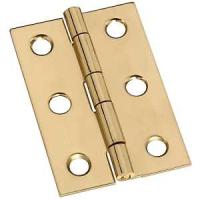 National Hardware N211-375 Decorative Broad Hinge, 2 in H Door Leaf, 0.04 in Thick Door Leaf, 2 in H Frame Leaf, Brass