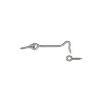 National Hardware V2000 Series N226-373 Hook and Eye, 4 in L Dimensions, Steel, Zinc, 1/PK
