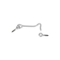 National Hardware V2003 Series N348-417 Hook and Eye, 4 in L Dimensions, Stainless Steel, 1/PK