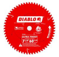 Diablo D0760A 7-1/4" X 60 Tooth Ultra Finish Saw Blade