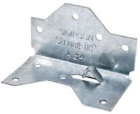 Simpson Strong-Tie A34Z Framing Angle, 1-7/16 in W, 2-1/2 in D, Steel, ZMAX