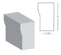 Lifespan WM-180 1-1/4 X 2 X 16' Solid Select Treated Primed Pine Brickmold
