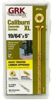 GRK Fasteners CALIBURN XL 57785 Heavy-Duty Concrete Screw, 19/64 in Dia, 5 in L, 3300 lb, Steel