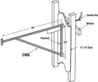 LYNN 42" CARPENTERS WALL BRACKET