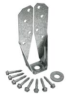 Simpson Strong-Tie DTT DTT2Z Deck Tension Tie, 3 in L, 3-1/4 in W, Steel, ZMAX, Fastening Method: Screw