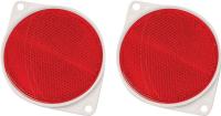 Hy-Ko CDRF-3R Carded Reflector, Bracket Mounting, 9.63 in L Post, Red Reflector