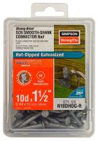Simpson Strong-Tie SCN Series N10DHDG-R Connector Nail, 1 lb Package, 10D Penny, 1-1/2 in L, Full Round Head, 9 ga