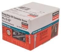 Simpson Strong-Tie Strong-Drive SD SD9212R100-R Connector Screw, #9 Thread, 2-1/2 in L, Serrated Thread, Hex Head