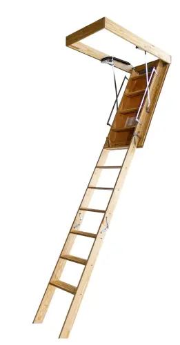 MARWIN S2554 SUPERIOR ATTIC STAIR RO: 25-1/2" X 54" 7'6"-10'4" CEILING HEIGHT