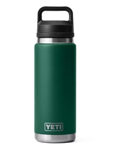 YETI RAMBLER 26OZ BOTTLE W/ CHUG CAP BLACK FOREST GREEN