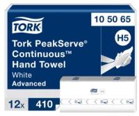 Tork PeakServe Continuous™ Folded Paper Towel , White Embossed 410 Sheets/Pack 12 Packs/Case