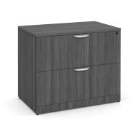 Lateral File - Laminate: 2 Drawers, Coastal Gray Premium Laminate, 35.50''W x 22.00''D x 29.50''H