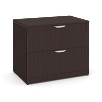 Lateral File - Laminate: 2 Drawers, Espresso Premium Laminate, 35.50''W x 22.00''D x 29.50''H