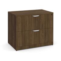 Lateral File - Laminate: 2 Drawers, Modern Walnut Premium Laminate, 35.50''W x 22.00''D x 29.50''H