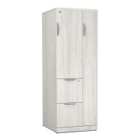 Storage & Wardrobe Cabinet: Arcadia White Premium Laminate, 23.75''W x 23.75''D x 65.50''H