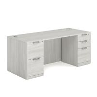 Desk - Double Pedestal: 72" W x 30" D,  Arcadia White Premium Grade Laminate