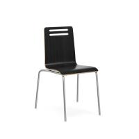 Seating - Cafe: Rowan Square Bentwood Standard Height, Carbon Gray Wood, Set of 2 Chairs