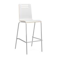 Seating - Cafe: Rowan Square Bentwood Bar Height Stool, White Wood, Set of 2 Stools
