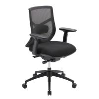 Seating - Task: Starlight Mid Back Luxe, Black Fabric with Black Frame and Seat Slider