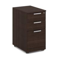 Pedestal File - Laminate: 3 Drawers, Mobile, Java Premium Laminate