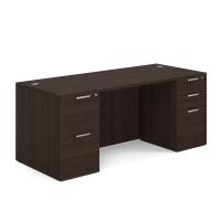 Desk - Double Pedestal: 72" W x 30" D,  Java Premium Grade Laminate