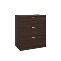Lateral File - Laminate: 3 Drawers, Java Premium Laminate, 35.50''W x 22.00''D x 42.00''H