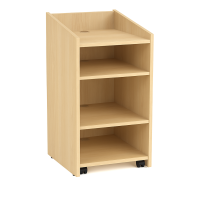 Stand - Lectern: Conference/Multi-Purpose Mobile Lectern, American Elm Premium Laminate