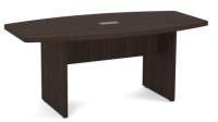 Conference Table: 6' Boat-Shaped, Mahogany Premium Laminate, Seats 6 - 8 pp