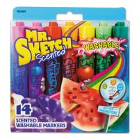 Mr. Sketch Scented Washable Markers - Chisel Marker Point - Washable - Assorted Ink - 14 / Set