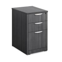 Pedestal File - Laminate: 3 Drawers, Mobile, Coastal Gray Premium Laminate