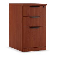 Pedestal File - Laminate: 3 Drawers, Mobile, Box/Box/File, Cherry Premium Laminate