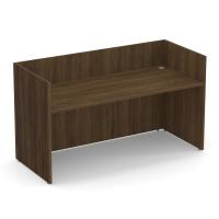 Desk - Reception: Modern Walnut Premium Laminate, Width: 71.00'' x Depth: 30.00'' x Height: 40.50''