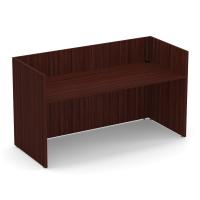 Desk - Reception: Mahogany Premium Laminate, Width: 71.00'' x Depth: 30.00'' x Height: 40.50''