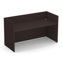 Desk - Reception: Espresso Premium Laminate, Width: 71.00'' x Depth: 30.00'' x Height: 40.50''