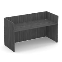 Desk - Reception: Coastal Gray Premium Laminate, Width: 71.00'' x Depth: 30.00'' x Height: 40.50''