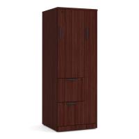 Storage & Wardrobe Cabinet: Mahogany Premium Laminate, 23.75''W x 23.75''D x 65.50''H