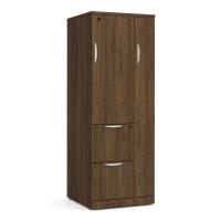 Storage & Wardrobe Cabinet: Modern Walnut Premium Laminate, 23.75''W x 23.75''D x 65.50''H