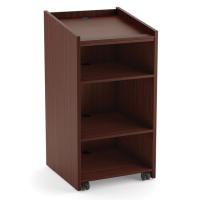 Stand - Lectern: Conference/Multi-Purpose Mobile Lectern, Mahogany Premium Laminate