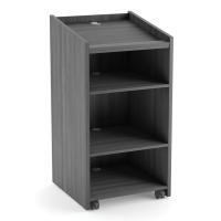 Stand - Lectern: Conference/Multi-Purpose Mobile Lectern, Coastal Gray Premium Laminate
