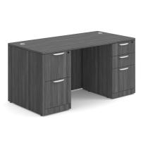 Desk - Double Pedestal: 60" W x 30" D, Coastal Gray Premium Grade Laminate